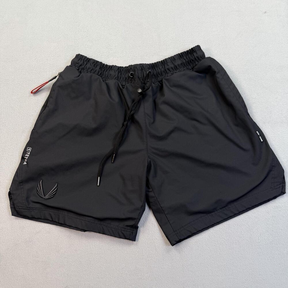 ASRV Shorts Mens Large Black Lined 7 Inseam Athletic Training Stretch Pockets